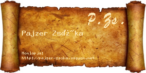 Pajzer Zsóka névjegykártya